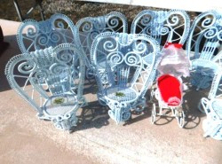 white wire chairs a